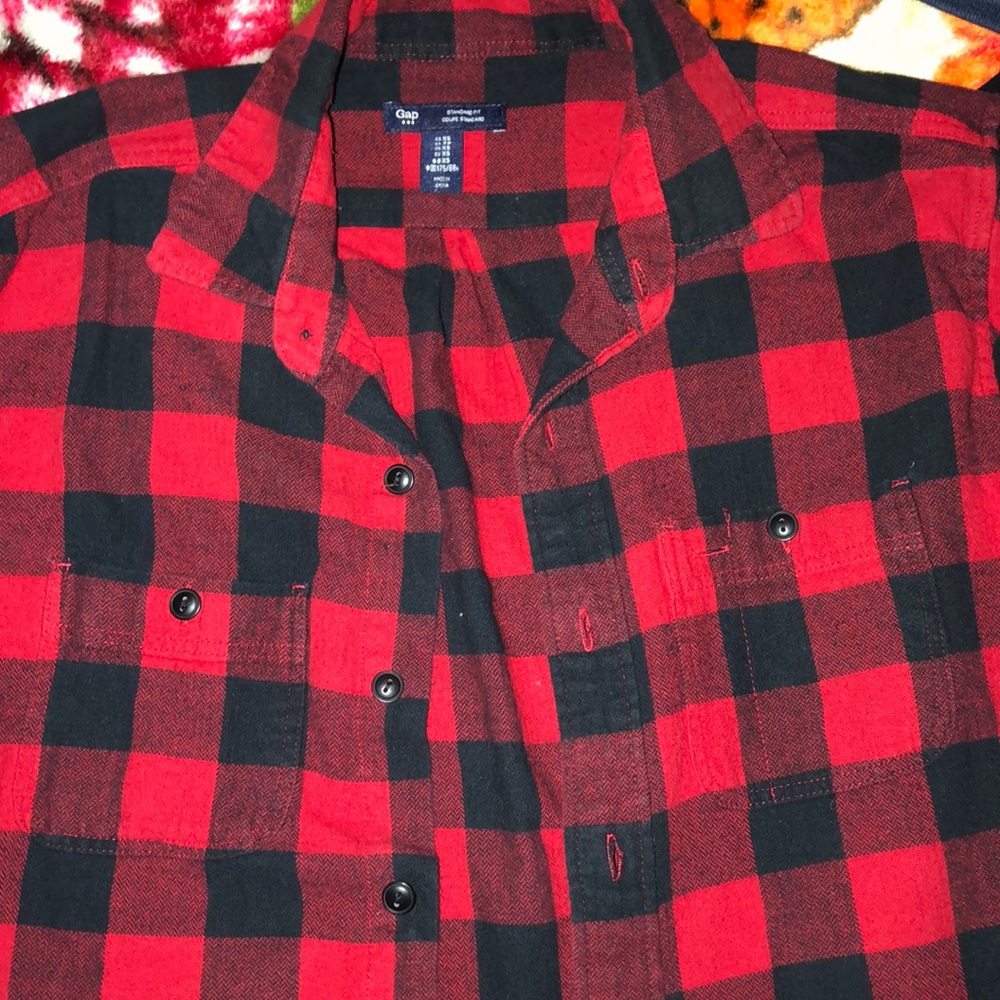 GAP Flannel RED & BLACK